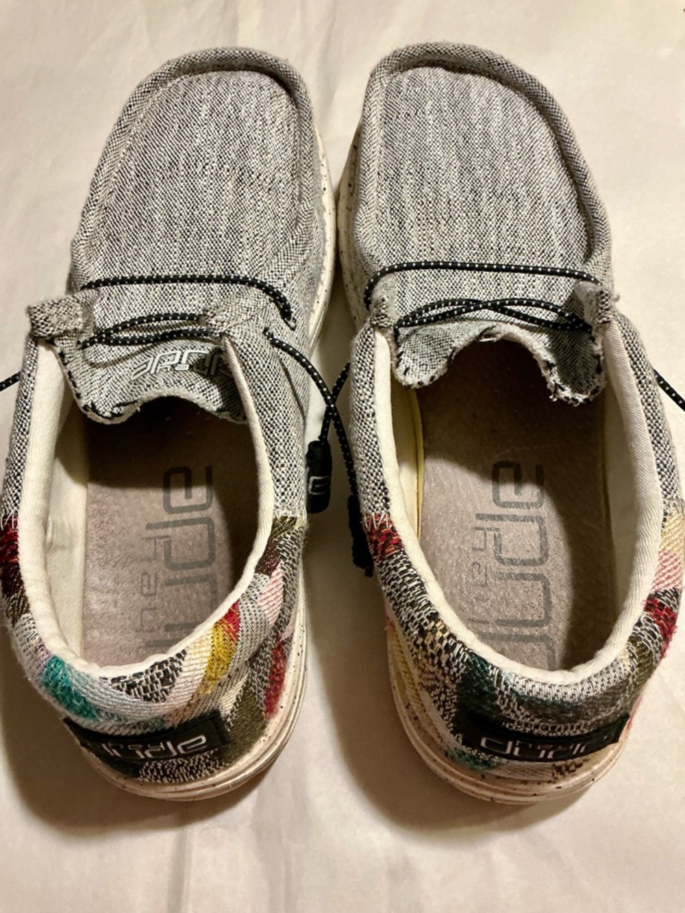Hey Dude Wally Funk Multi- Color Woven Slip-On Loafer Mens 11 Lightweight - Picture 5 of 16
